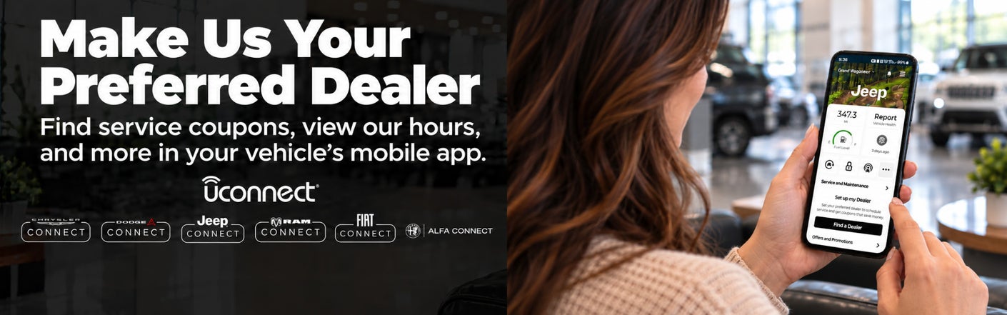 uconnect® make us your preferred dealer | Ryan CDJR Buffalo in Buffalo MN