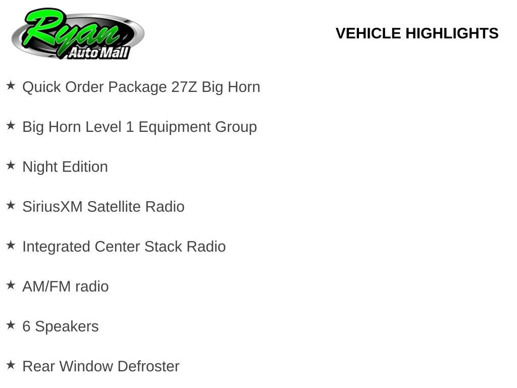 2026 RAM 1500 Big Horn/Lone Star