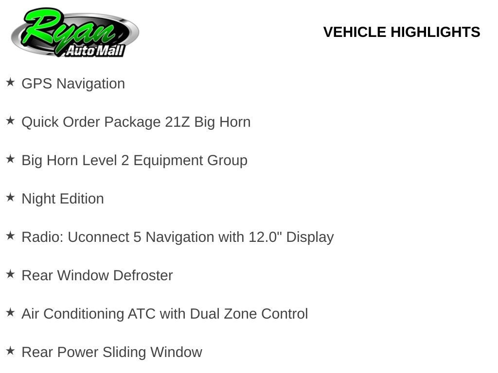 2026 RAM 1500 Big Horn/Lone Star