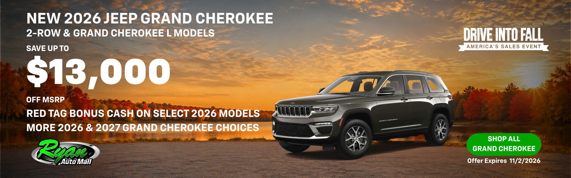 Ryan Auto Mall’s New Jeep Grand Cherokee Inventory