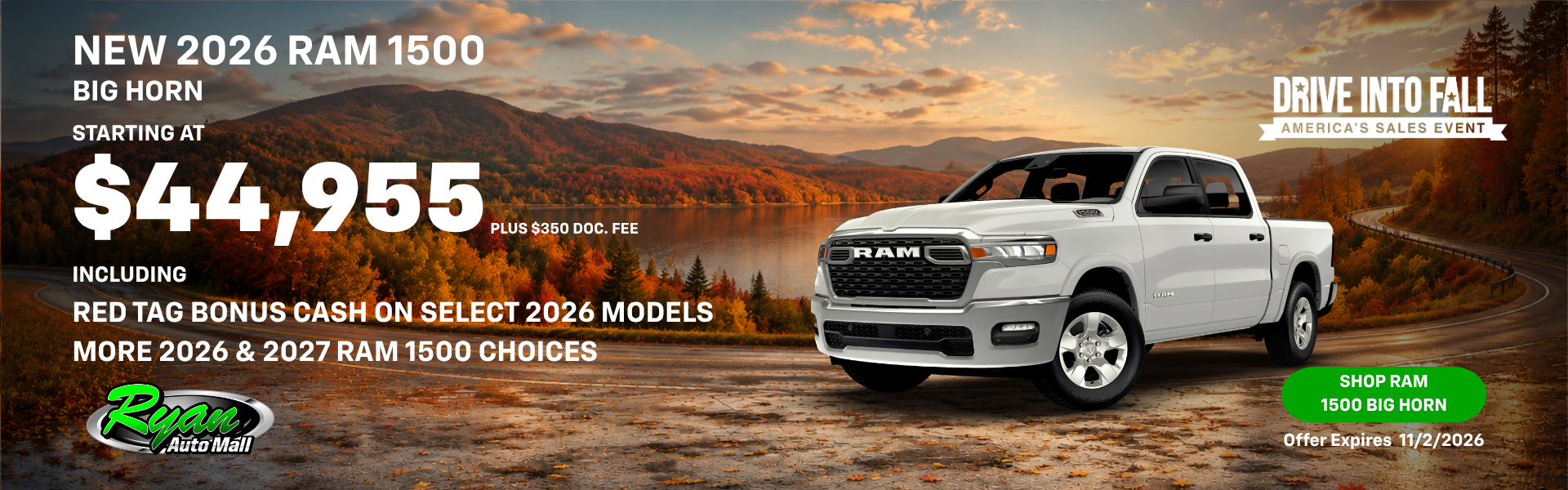Ryan Auto Mall’s New Ram 1500 Big Horn Inventory