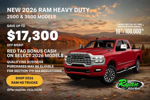 Ryan Auto Mall’s New 2026 Ram HD Inventory