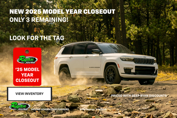 Ryan Auto Mall’s New 2025 Closeout Inventory
