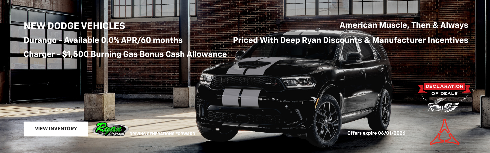 Ryan Auto Mall’s New Dodge Inventory