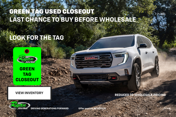 Ryan Auto Mall’s Used Green Tag Closeout Inventory
