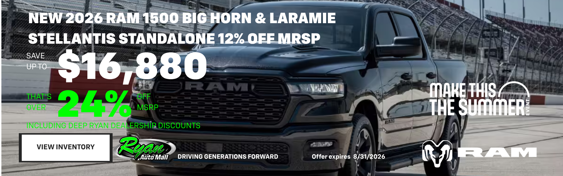 Ryan Auto Mall’s New Ram 1500 Big Horn & Laramie Inventory