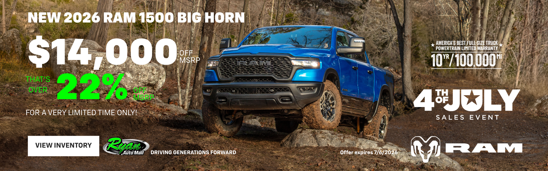 Ryan Auto Mall’s New Ram 1500 Big Horn Inventory