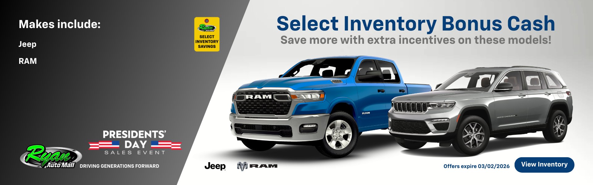 Select Inventory Bonus Cash