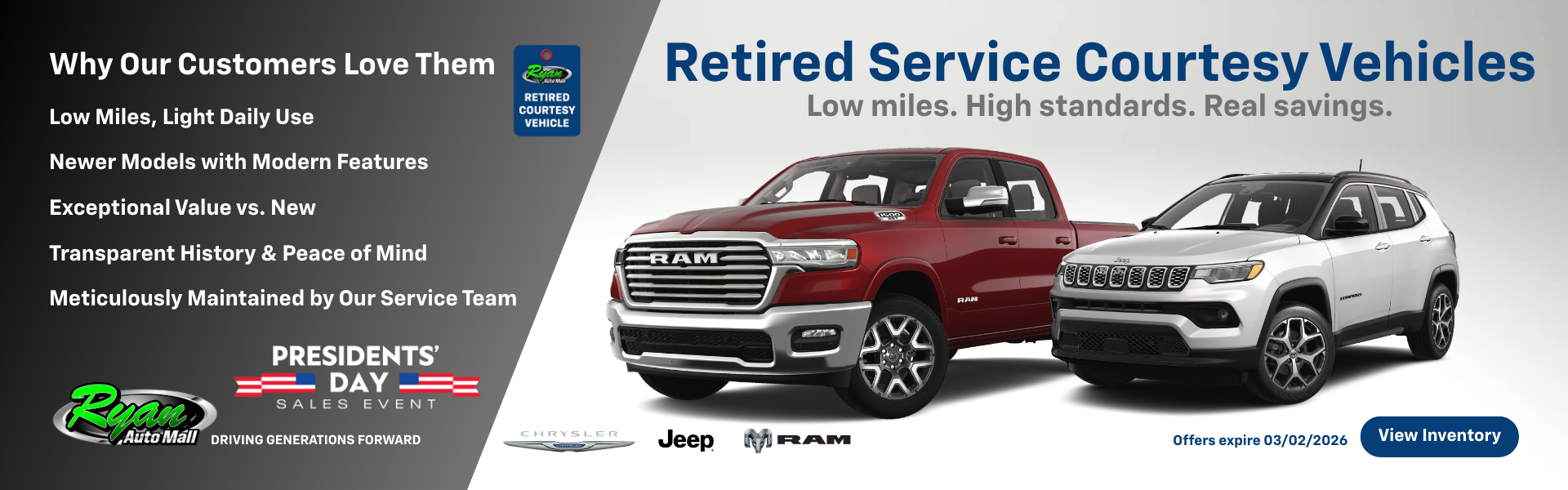 Retired Service Courtesy Vehicles 