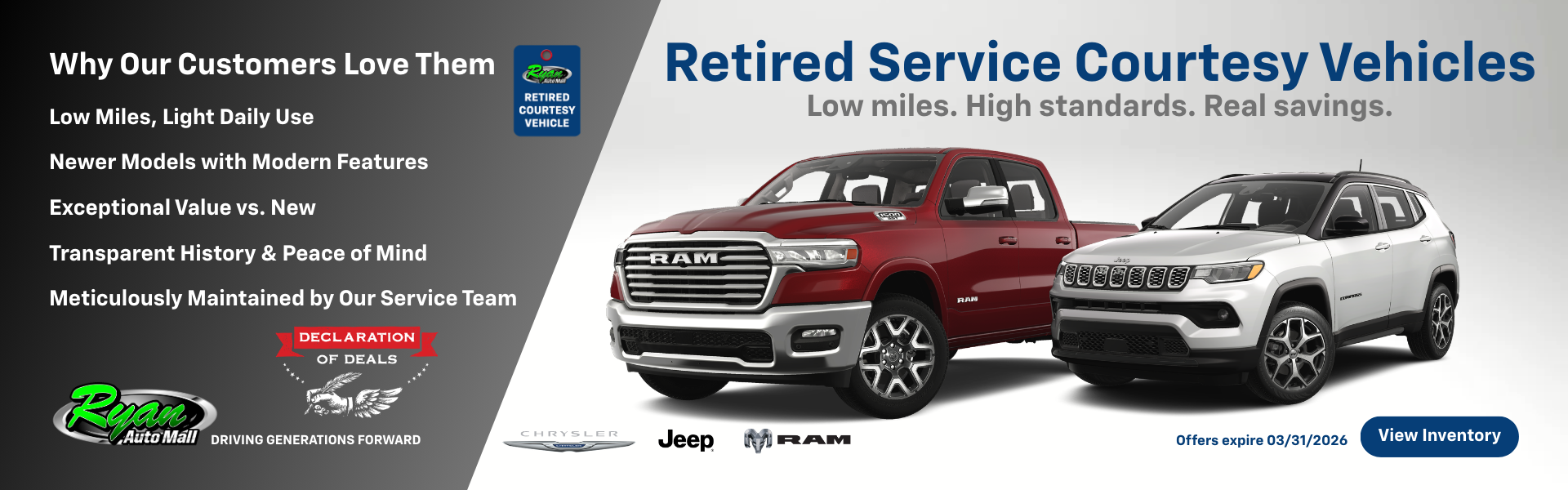 Retired Service Courtesy Vehicles 