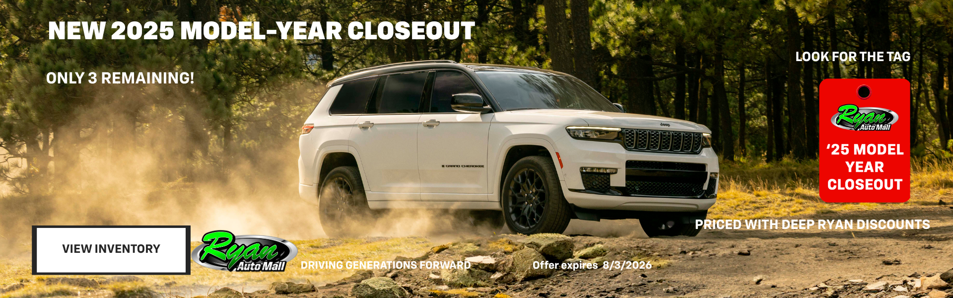 Ryan Auto Mall’s New 2025 Closeout Inventory